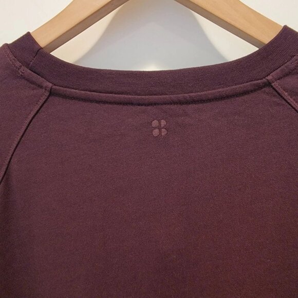 NWT Sweaty Betty AFTER CLASS Black-Cherry Purple Longline Sweatshirt Sz Small - Picture 5 of 9